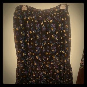 Xhilaration multi color sheer long skirt